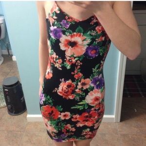 Mini black floral Hawaii summer sundress